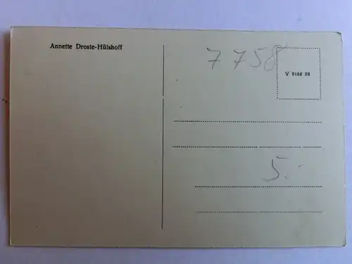 Alte AK Porträt Annette Droste Hülshoff [aH147]