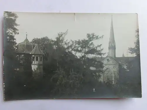 Alte AK Fotokarte Unbekannter Ort Kirche (m. Einriss) um 1930 [aH200]