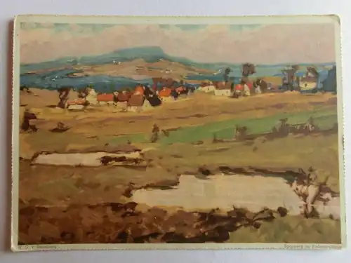 Alte AK Gemäldekarte Sparneck Wunsiedel Werbung Eduscho Kaffee Bremen [aH885]