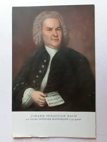 Alte AK Gemäldekarte Elias Gottlieb Haussmann Johann Sebastian Bach [aH891]
