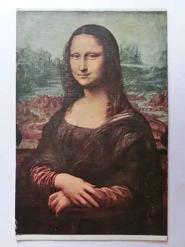 Alte AK Gemäldekarte Mona Lisa Leonardo da Vinci [aH914]