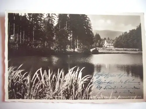 Alte AK Friedrichroda Reinhardsbrunn Partie Parkhotel [E229]