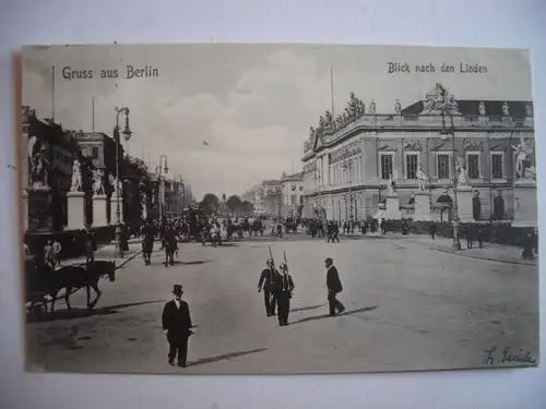 Alte AK Berlin Blick nach den Linden 1908 [E333]