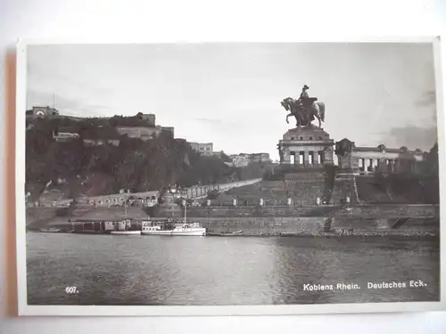 Alte AK Koblenz Deutsches Eck 1933 [E349]