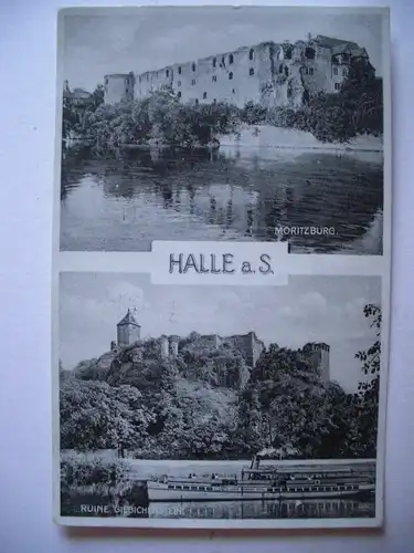 Alte AK Halle Moritzburg Giebichenstein [E414]