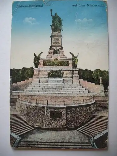 Alte AK Rüdesheim Nationaldenkmal a. d. Niederwald [E487]