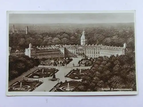 Alte AK Karlsruhe Schloß Landesmuseum [aP248]