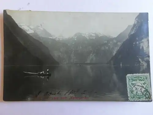 Alte AK Berchtesgaden Königssee Malerwinkel 1908 [aJ17]