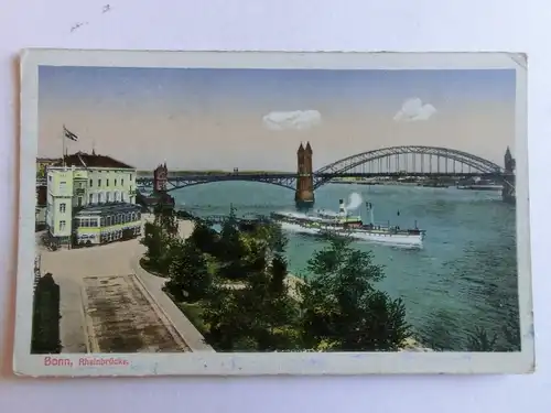 Alte AK Bonn Rheinbrücke Brücke 1929 [aJ20]