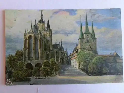 Alte AK Erfurt Dom Severikirche [aJ42]