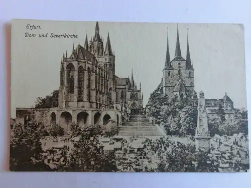 Alte AK Erfurt Dom Severiekirche 1921 [aJ82]