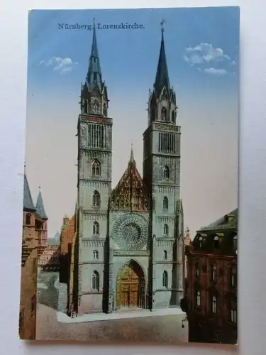 Alte AK Nürnberg Lorenzkirche um 1925 [aJ125]