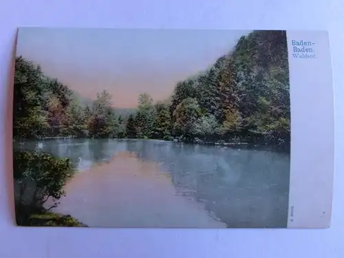 Alte AK Baden Baden Waldsee um 1900 [aJ184]