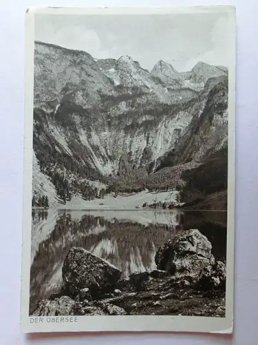 Alte AK Berchtesgaben Obersee Königssee Teufelshörner [aJ209]