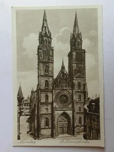 Alte AK Nürnberg St. Lorenzkirche [aJ216]