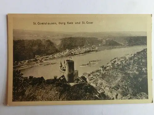 Alte AK St. Goarshausen Burg Katz St. Goar [aJ226]