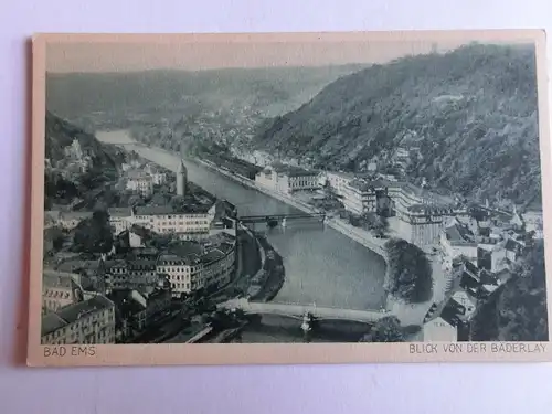 Alte AK Bad Ems Blick v. d. Bäderlay [aJ246]