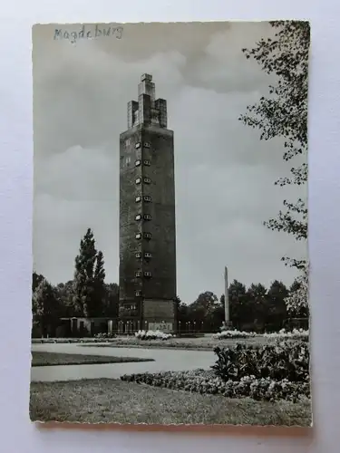 Alte AK Magdeburg Aussichtsturm im Kulturpark [aK977]