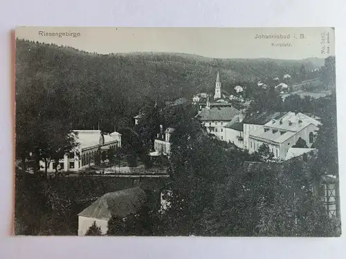 Alte AK Riesengebirge Johannisbad Kurplatz um 1910 [aK14]