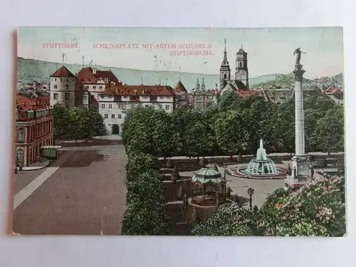 Alte AK Stuttgart Schlossplatz um 1915 [aK23]