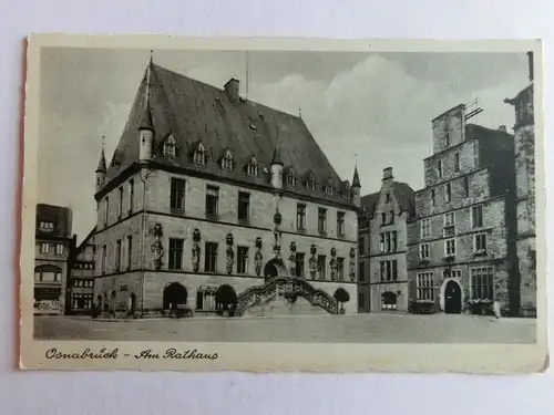 Alte AK Osnabrück Am Rathaus um 1920 [aK49]