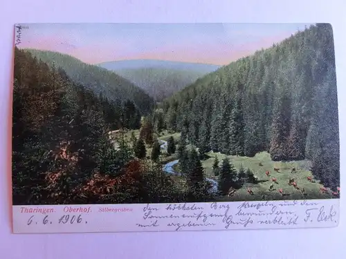 Alte AK Oberhof Silbergraben Thüringen 1906 [aK52]