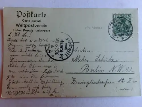 Alte AK Oberhof Silbergraben Thüringen 1906 [aK52]