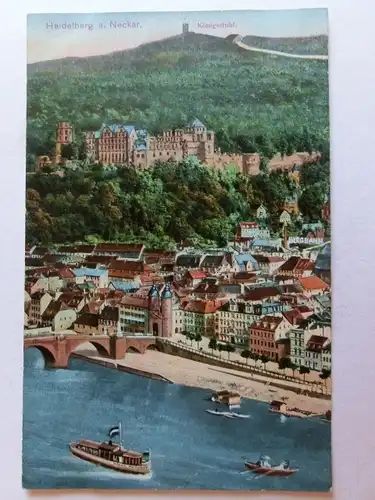 Alte AK Heidelberg Schiffe Schifffahrt um 1925 [aK60]