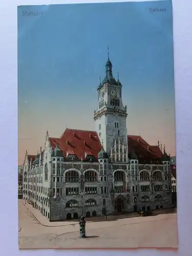 Alte AK Stuttgart Rathaus um 1920 [aK66]