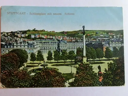 Alte AK Stuttgart Schloßplatz  1912 [aK67]