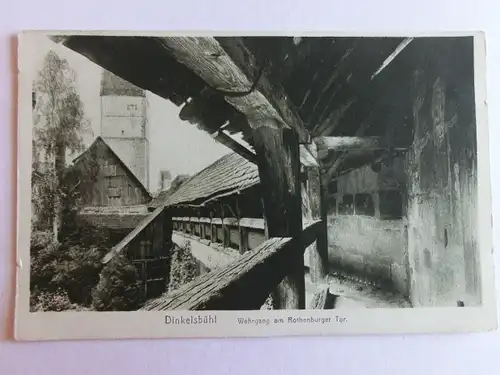 Alte AK Dinkelsbühl Wehrgang Rothenburger Tor [aK84]