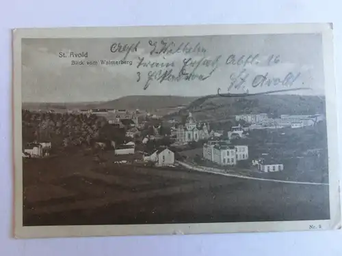 Alte AK Staint Avold Blick vom Walmerberg 1918 [aK154]