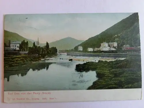 Alte AK Bad Ems v. d. Remy-Brücke 1907 [aK164]