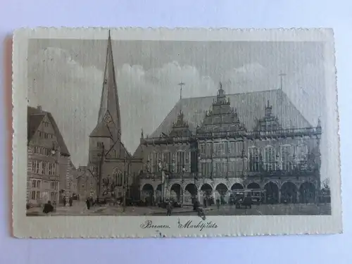 Alte AK Bremen Marktplatz um 1930 [aK171]