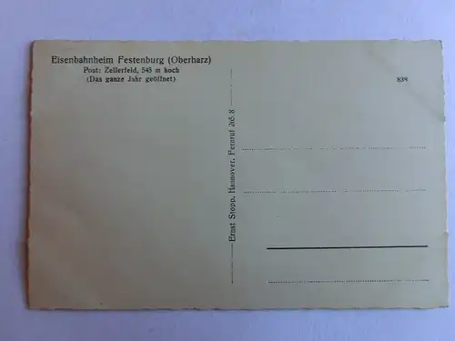 Alte AK Festenburg Schalker Teich Zellerfeld Goslar [aK187]