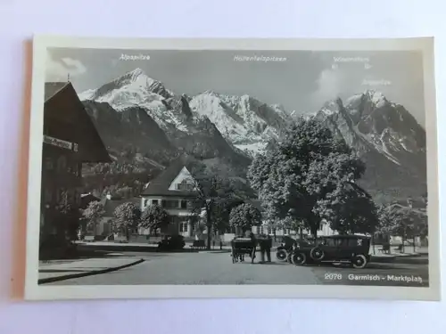 Alte AK Garmisch Partenkirchen Marktplatz [aK189]