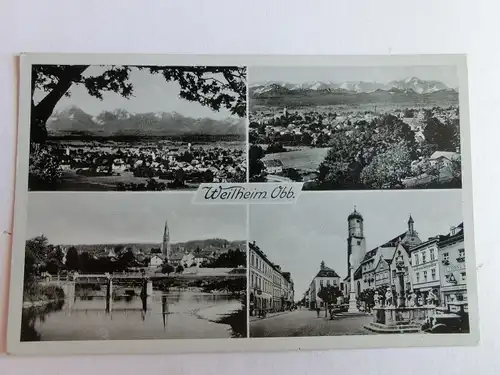 Alte AK Weilheim Mehrbildkarte [aM903]
