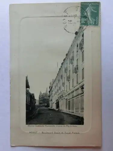Alte AK Royat Boulevard Bazin et Royat Palace [aM272]