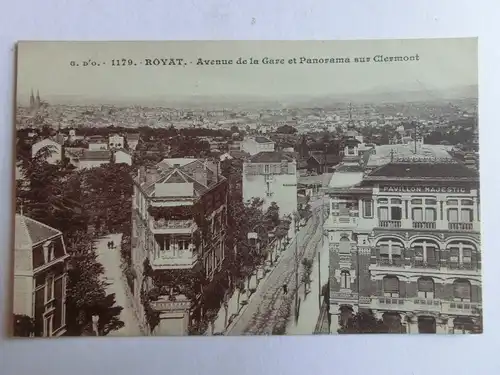 Alte AK Royat Avenue de la Gare et Panorama [aM273]