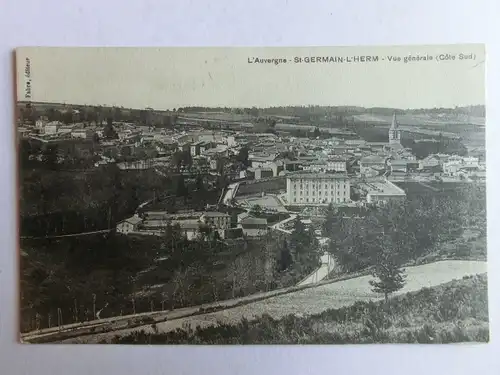 Alte AK L’ Auvergne St. Germain L’Herm Vue generale [aM276]