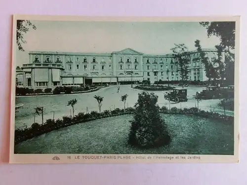 Alte AK Le Touquet Paris Plage Hotel de l’Hermitage et les Jardins [aM79]