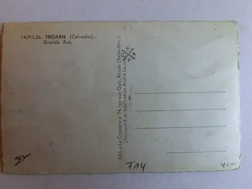 Alte AK Troarn Calvados Grande Rue [aM172]
