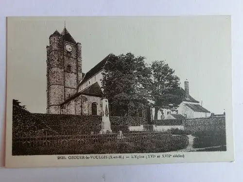 Alte AK Ozouer le Voulgis L’Eglise [aM210]