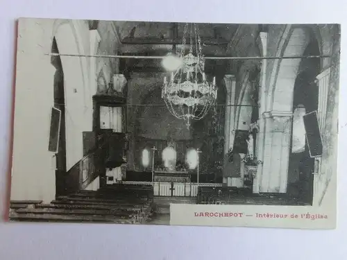 Alte AK Larochepot Interieur de l’Eglise [aM221]