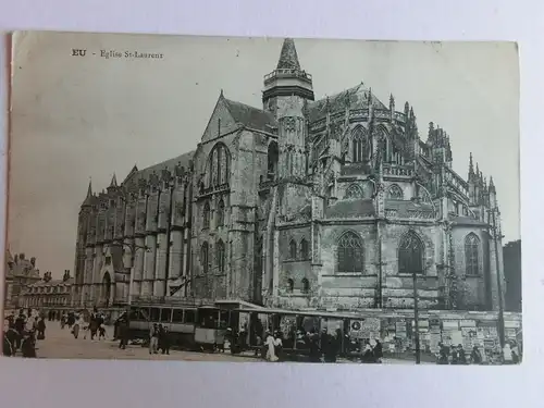 Alte AK Eu Eglise St. Laurent Normandie [aM260]