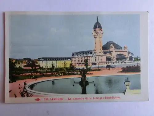 Alte AK Limoges La nouvelle Gare Limoges Benedictins Bahnhof [aM306]