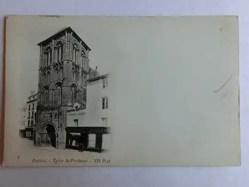 Alte AK Poitiers Eglise St. Porchaire [aM313]