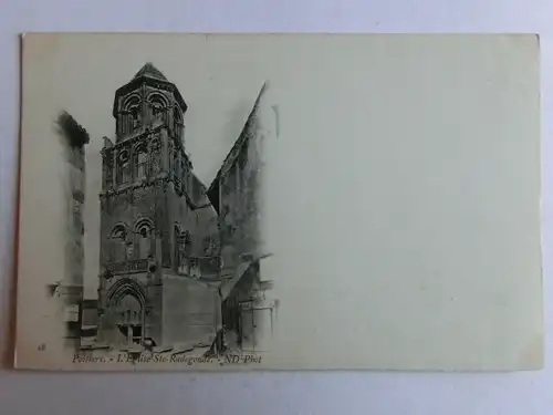 Alte AK Poitiers Eglise St. Radegonde [aM317]