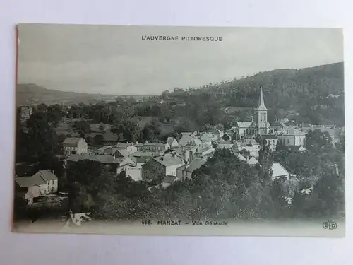 Alte AK Auvergne Manzat Vue generale [aM325]