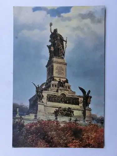 Alte AK Rüdesheim Niederwalddenkmal 1919 [aS821]